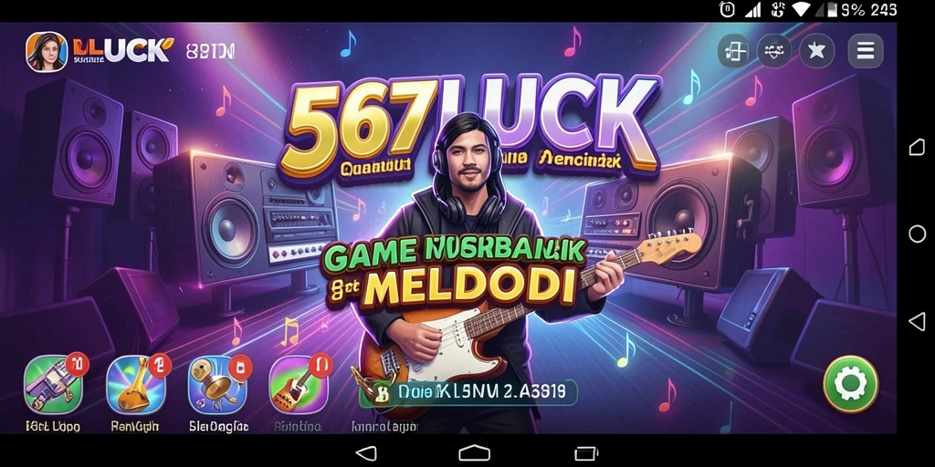 Screenshot gameplay 567LUCK menampilkan petualangan musik seru.