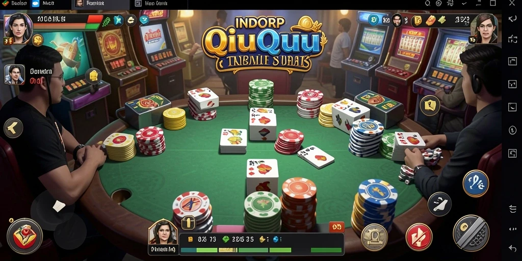 Tampilan gameplay seru dari INDORP saat bermain QiuQiu.