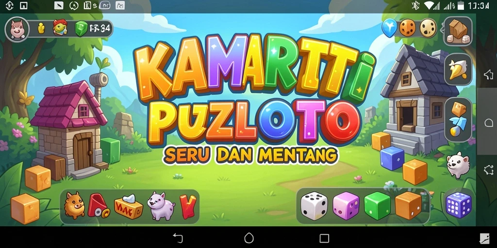 Tampilan gameplay KAMARTOTO yang menawan dengan berbagai tantangan puzzle.