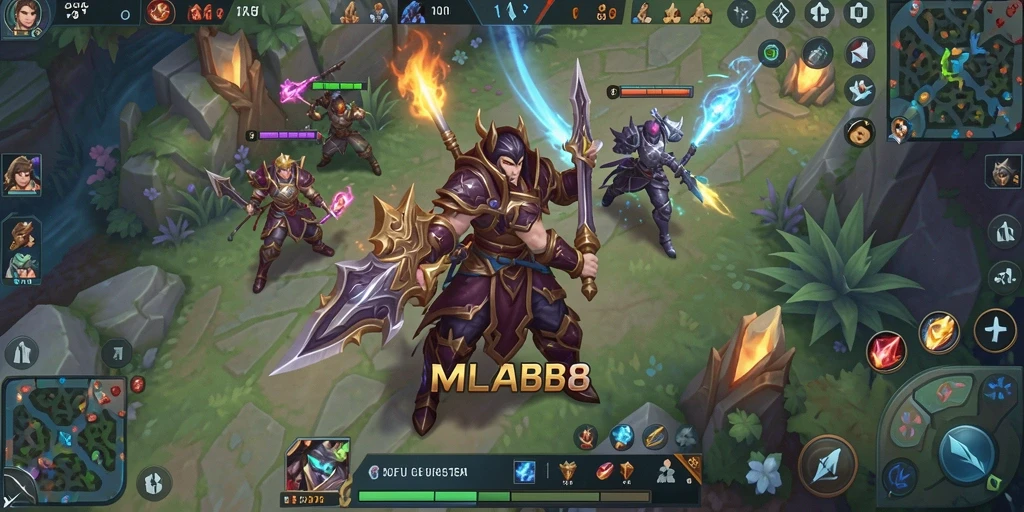 Tangkapan layar utama menunjukkan gameplay seru dari MLBB8.