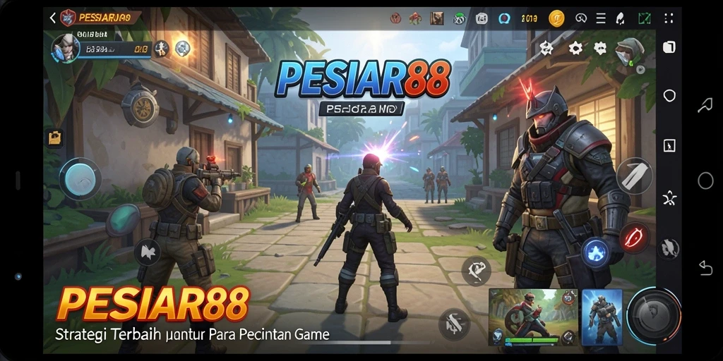 Tangkapan layar utama PESIAR88 menampilkan aksi pertempuran strategi yang mendebarkan.